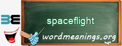 WordMeaning blackboard for spaceflight